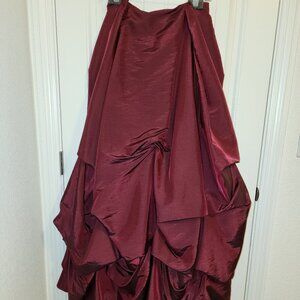 David's Bridal 2 piece sleeveless top, bustle skirt, plus size